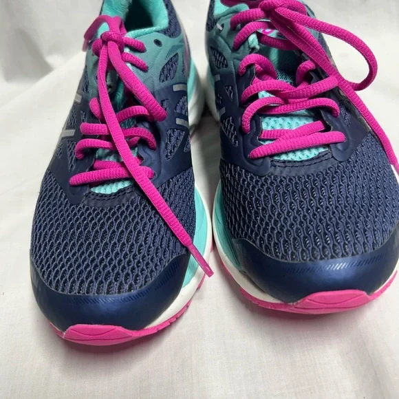 Asics Gel Cumulus 18 Women's Navy/Silver/Pink Running Shoes US 6.5 T6C8N A5 - Picture 3 of 9